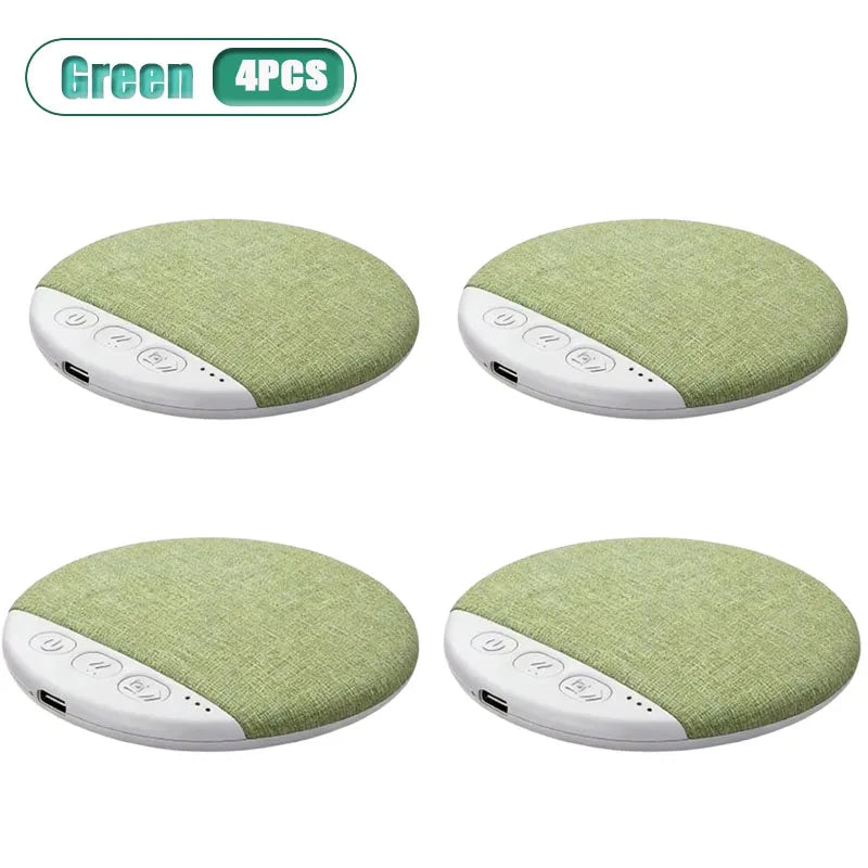 1 4 Pcs Mini Wireless Bluetooth Sleep Speaker under Pillow High Tech Sound Disc Portable Rechargeable for Insomnia Relax Gift