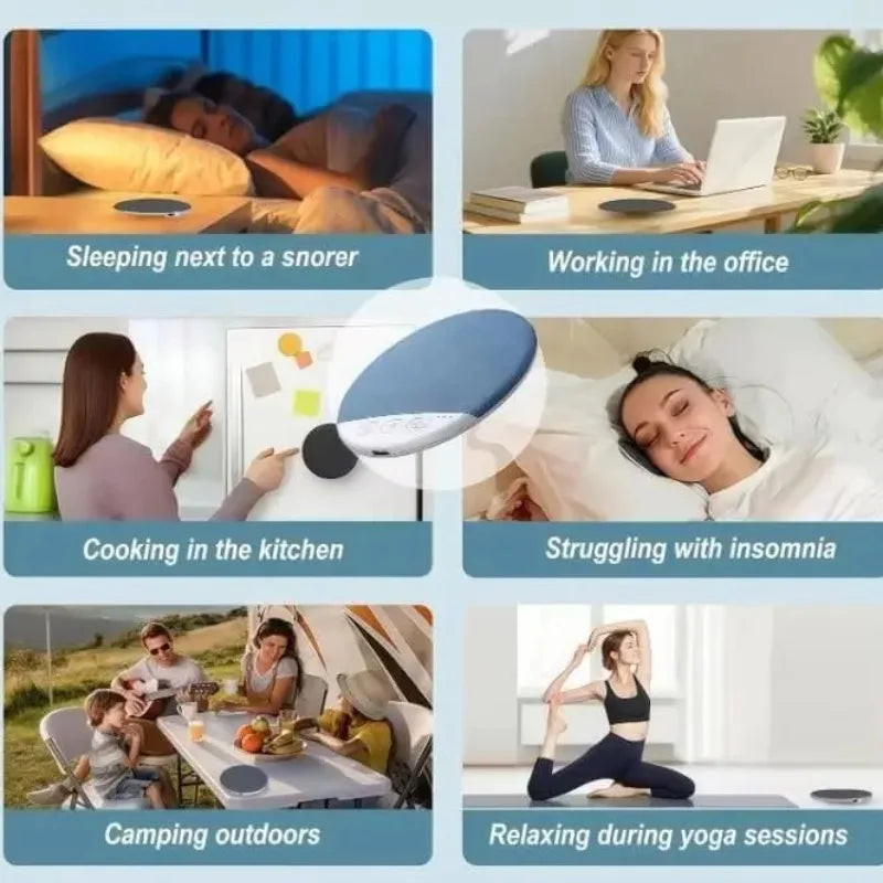 1 4 Pcs Mini Wireless Bluetooth Sleep Speaker under Pillow High Tech Sound Disc Portable Rechargeable for Insomnia Relax Gift