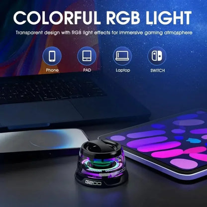 Portable Bluetooth Speaker HECATE G200 RGB Lighting Magnetic Speaker BT5.3 Mini Sound Box 7 Hours Playback Phone Holder