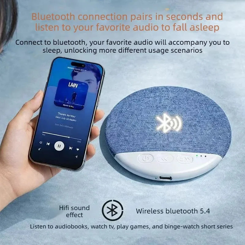 1 4 Pcs Mini Wireless Bluetooth Sleep Speaker under Pillow High Tech Sound Disc Portable Rechargeable for Insomnia Relax Gift